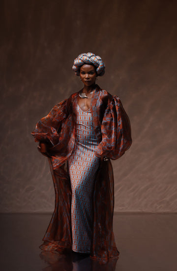 Wanni Fuga Anagram Slip dress (Sky Blue)